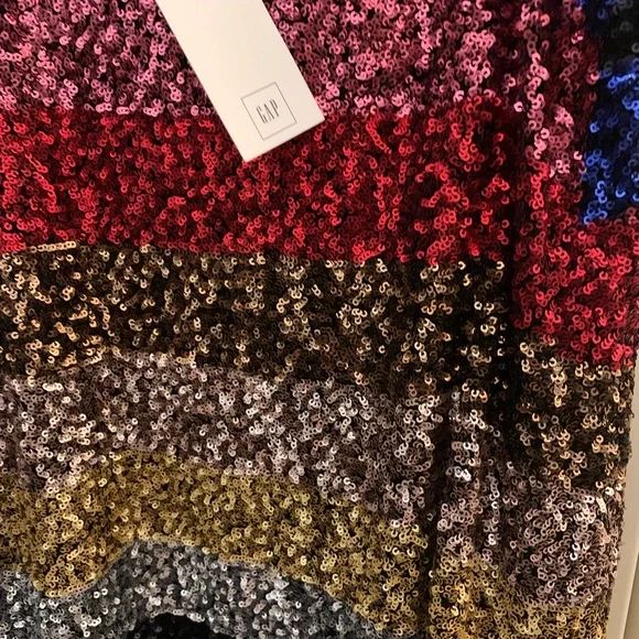 GAP Crazy Stripe Sequin Striped Dress - Picture 6 of 7